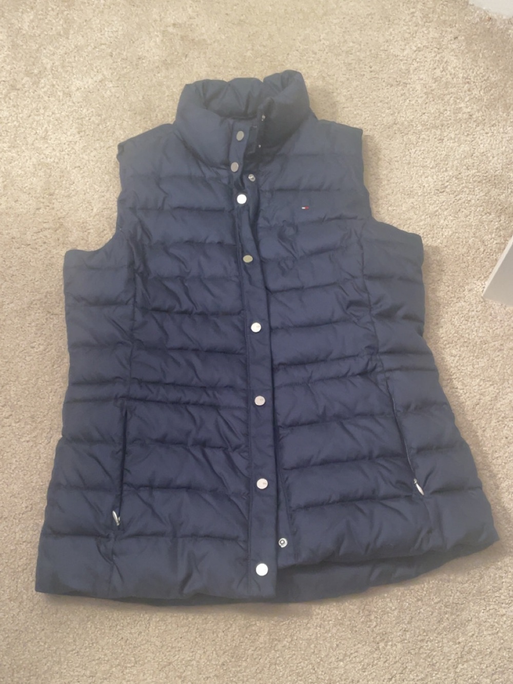 Tommy Hilfiger Navy Quilted Puffer Vest